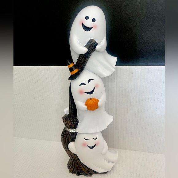 None Holiday New Pink Ghost Halloween 223 Happy Ghost Trio Stacked